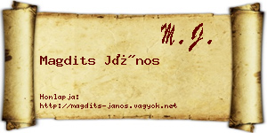 Magdits János névjegykártya